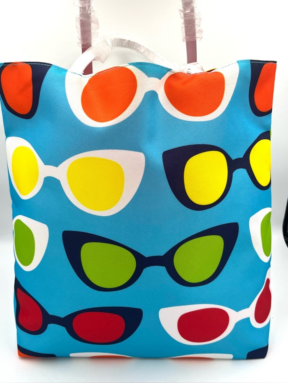 Estée Lauder Lisa Perry Blue Sunglasses Print Tote with Multicolor Accents - Picture 2 of 7